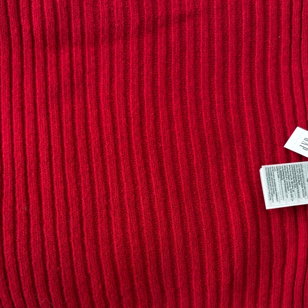 GAP Bright Red Knit Fabric Scarf